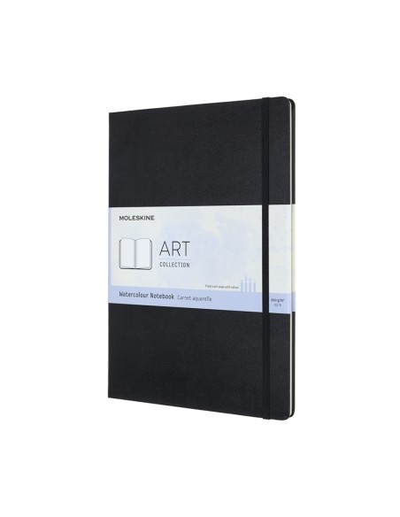 Märkmik Moleskine A4 21x29.7cm, valge akvarellipaber, kõvad kaaned, must