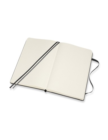Märkmik Moleskine 13x21cm, täpiline, kõvad kaaned, must