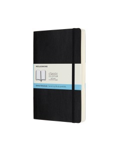 Märkmik Moleskine 13x21cm, täpiline, pehmed kaaned, must