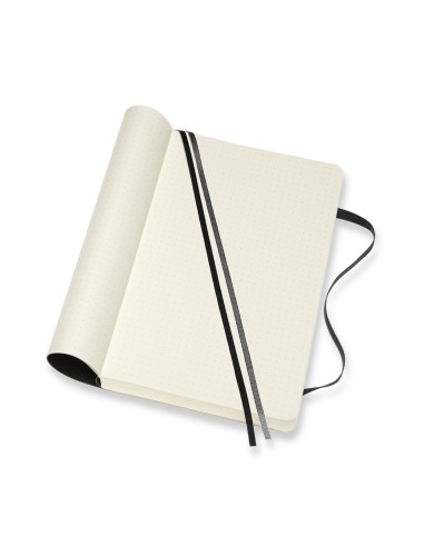 Märkmik Moleskine 13x21cm, täpiline, pehmed kaaned, must