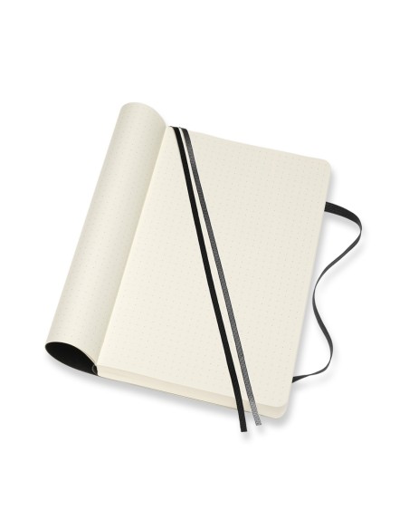Märkmik Moleskine 13x21cm, täpiline, pehmed kaaned, must