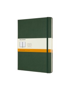 Märkmik Moleskine 19x25cm, joon, kõvad kaaned, roheline