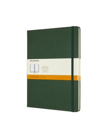 Märkmik Moleskine 19x25cm, joon, kõvad kaaned, roheline