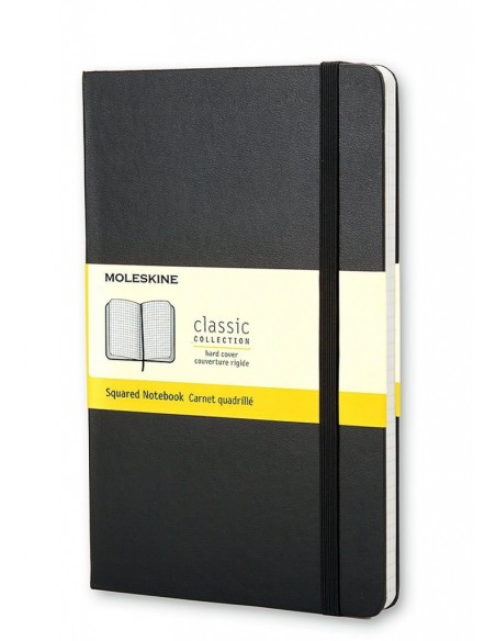 Märkmik Moleskine Classic 9x14cm, ruuduline, kõvad kaaned, must