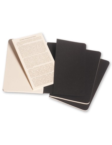 Märkmik Moleskine Cahier 9x14cm, valge, pehmed kaaned, must