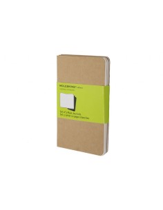 Märkmik Moleskine Cahier 9x14cm, valge, pehmed kaaned, pruun