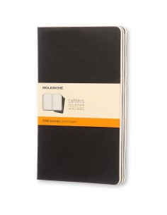 Märkmik Moleskine Cahier 13x21cm, jooneline, pehmed kaaned, must