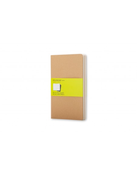 Märkmik Moleskine Cahier 13x21cm, valge, pehmed kaaned, pruun
