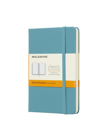 Märkmik Moleskine Classic 9x14cm, jooneline, kõvad kaaned, sinine