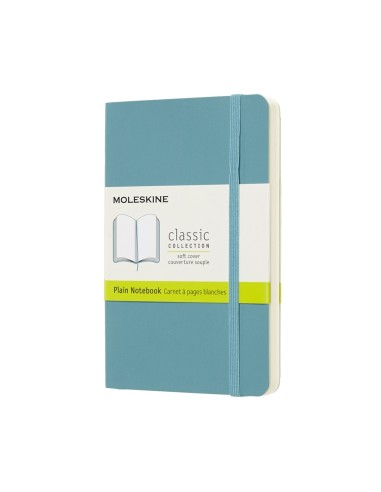 Märkmik Moleskine Classic 9x14cm, valge, pehmed kaaned, sinine