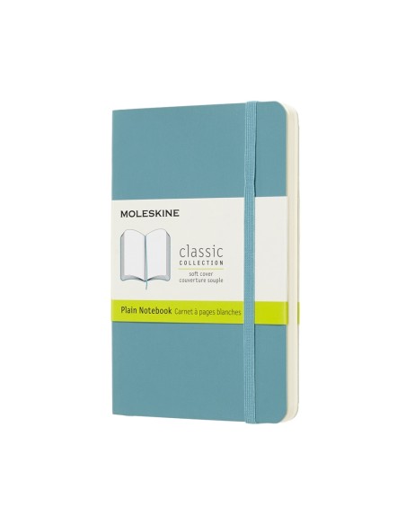 Märkmik Moleskine Classic 9x14cm, valge, pehmed kaaned, sinine