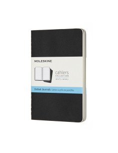 Märkmik Moleskine Cahier 9x14cm, täpiline, pehmed kaaned, must