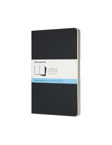 Märkmik Moleskine Cahier 13x21cm, täpiline, pehmed kaaned, must
