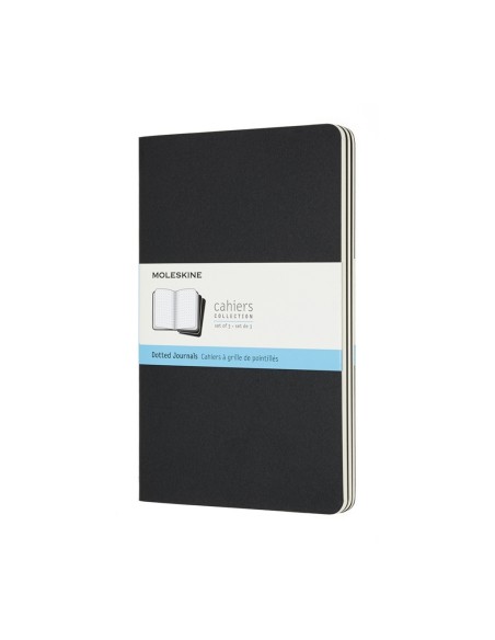 Märkmik Moleskine Cahier 13x21cm, täpiline, pehmed kaaned, must