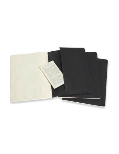 Märkmik Moleskine Cahier 19x25cm, täpiline, pehmed kaaned, must