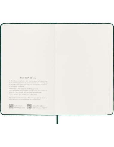Märkmik Moleskine  13x21cm, jooneline, kõvad kaaned, roheline