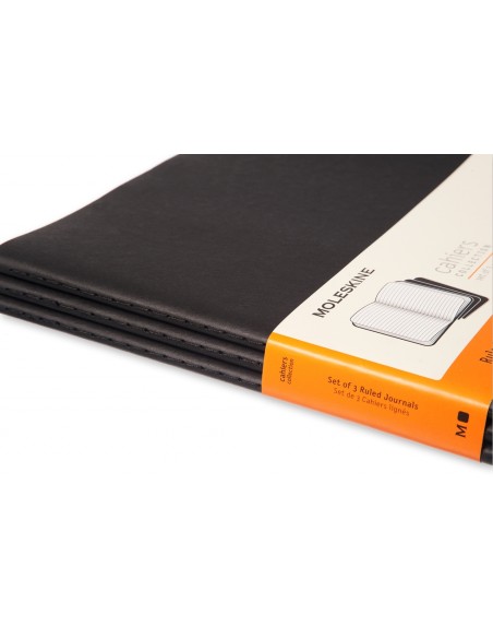 Märkmik Moleskine Cahier 21x30cm, jooneline, pehmed kaaned, must