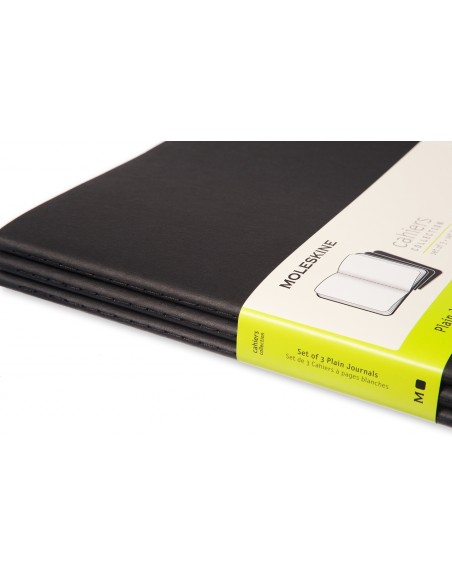 Märkmik Moleskine Cahier 21x30cm, valge, pehmed kaaned, must