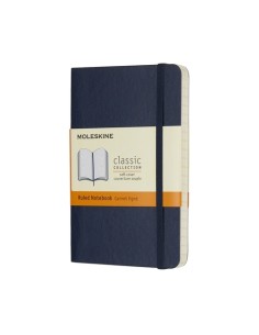 Moleskine Notebook Pocket Ruled Sapphire Blue Soft