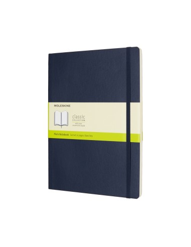 Märkmik Moleskine 19x25cm, valge, pehmed kaaned, sinine