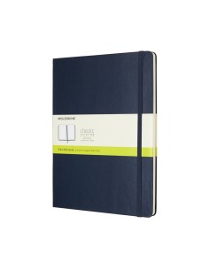 Moleskine Notebook Xl Plain Sapphire Blue Hard Cover