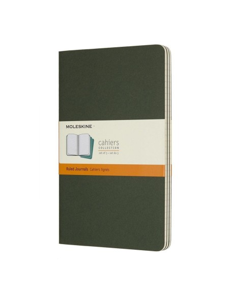 Moleskine Cahier Journals Large Ruled Myrtle Green