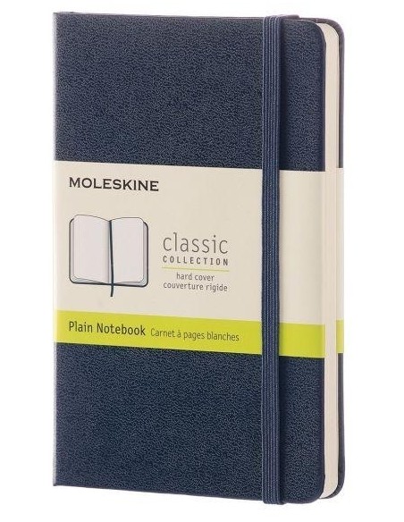 Moleskine Notebook Pocket Plain Sapphire Blue Hard Cover