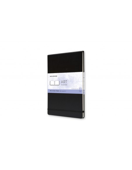 Märkmik Moleskine Akvarellialbum A4, valge, kõvad kaaned, must