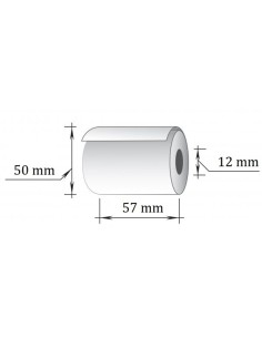 Thermo paper roll 57x30m(50mm)x12