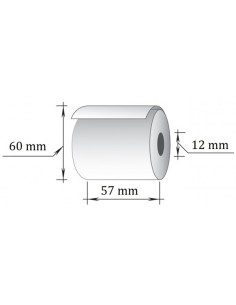 Thermo paper roll 57x43m(60mm)x12