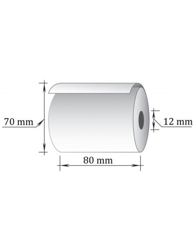 Thermo paper roll 80x75mx12