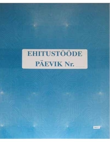 Blankett Ehitustööde päevik A4 3x25, isekopeeruv, GR