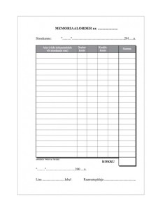 Form Memoriaalorder A5/100sheets GR
