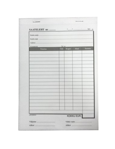 Blankett Saateleht A5/100L, isekopeeruv, GR