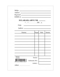 Form Sularahaarve A6 100sh GR