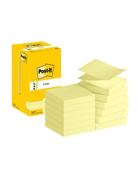 Märkmepaber-Z 3M Post-it 76x76mm 12tk/pk kollane