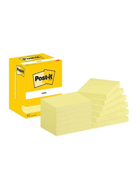Sticky note 3M Post-it 654 yellow 76x102mm 12pcs