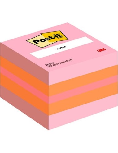Sticky cube 3M Post-it 2051P Mini pink,51x51 mm,400 sheets