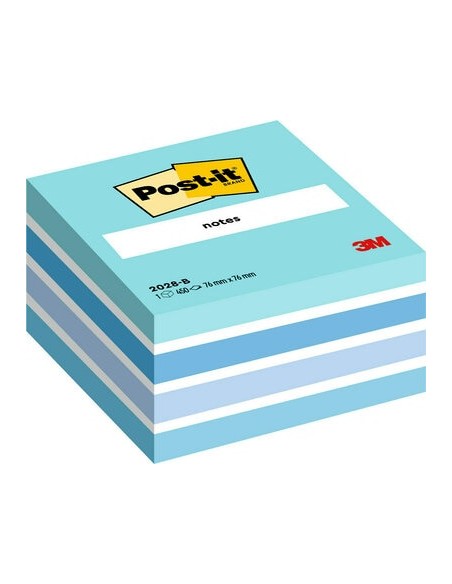 *Sticky cube 3M Post-it 2028 blue pastel 76x76 mm
