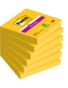 Sticky note 3M Post-it Super Sticky 654-S yellow 76x76mm 90 sheet