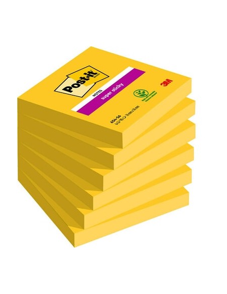 Sticky note 3M Post-it Super Sticky 654-S yellow 76x76mm 90 sheet