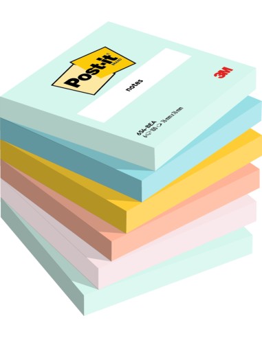 Märkmepaber 3M Post-it® Beachside 76mmx76mm 100l 6tk/pk
