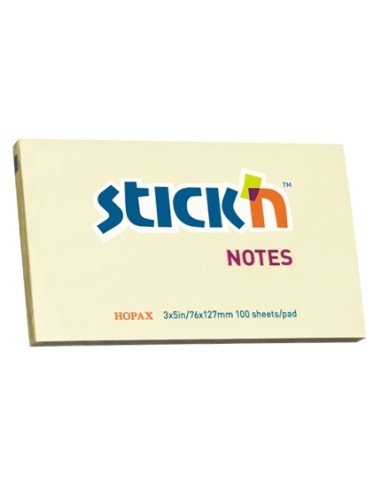 Märkmepaber StickN 21009 76x127mm 100L kollane