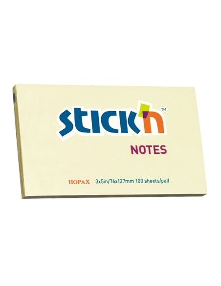 Märkmepaber StickN 21009 76x127mm 100L kollane