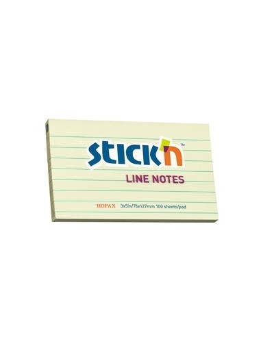 Sticky note Stick´N 21055 76x127mm pastell yellow linear 100sh
