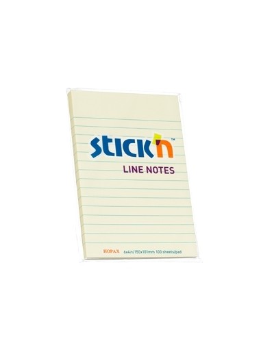 Sticky note Stick´N 21056 101x150mm pastell yellow linear 100sh