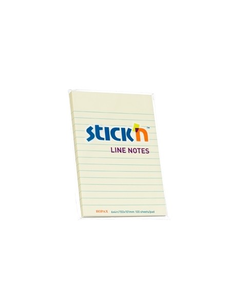 Sticky note Stick´N 21056 101x150mm pastell yellow linear 100sh