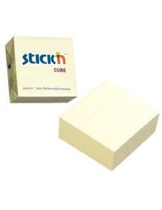 Märkmekuup StickN 21072 76x76mm 400L pastell kollane