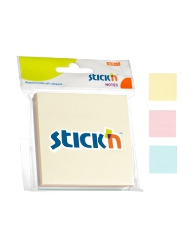 Märkmepaber StickN 21092 76x76mm 3x50L pastell assortii blistris