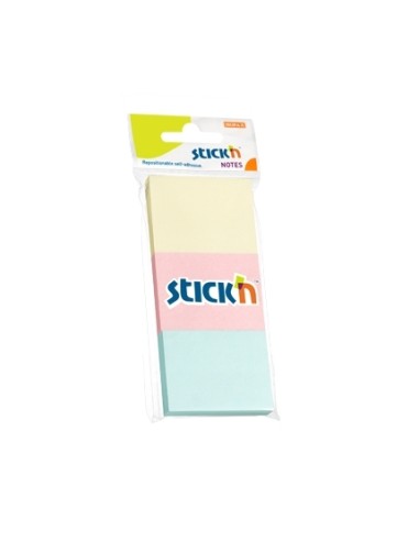 Märkmepaber StickN 21126 38x51mm 3x100L pastell assortii 3tk/pk blistris